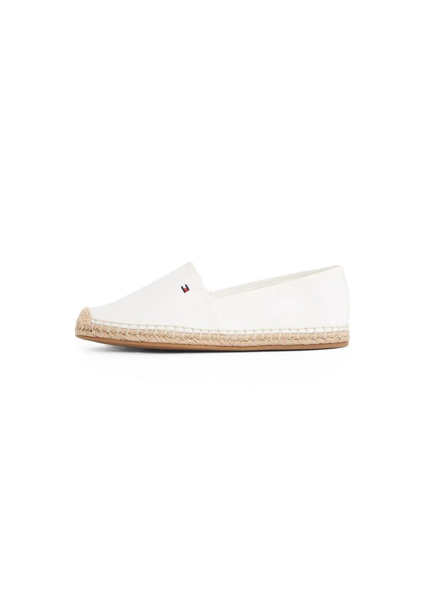 Klassischer weißer Canvas-Espadrille-Slipper