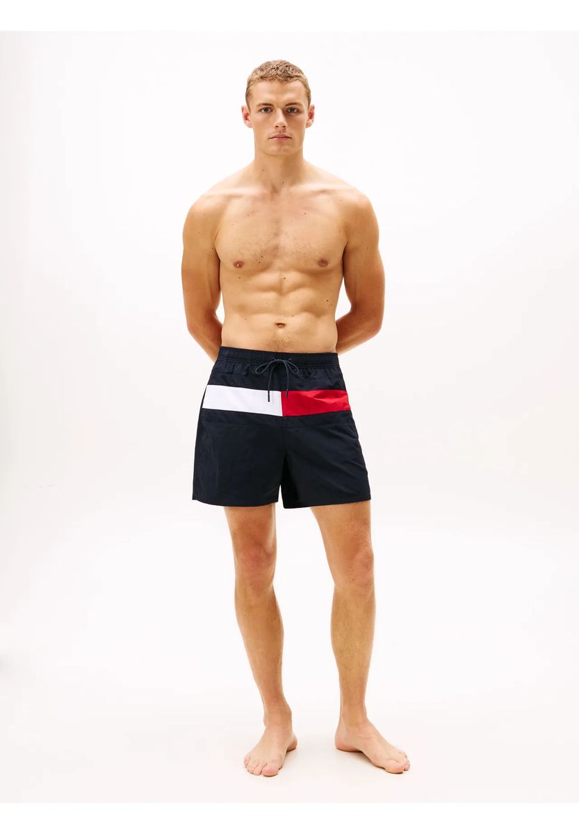 Colorblock-Badeshorts mit Tunnelzug