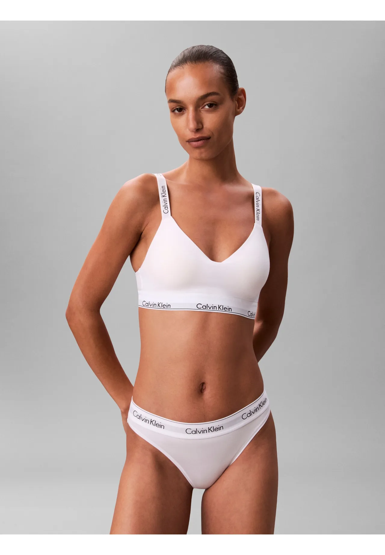 Icon Bralette aus Baumwolle mit Logobändern