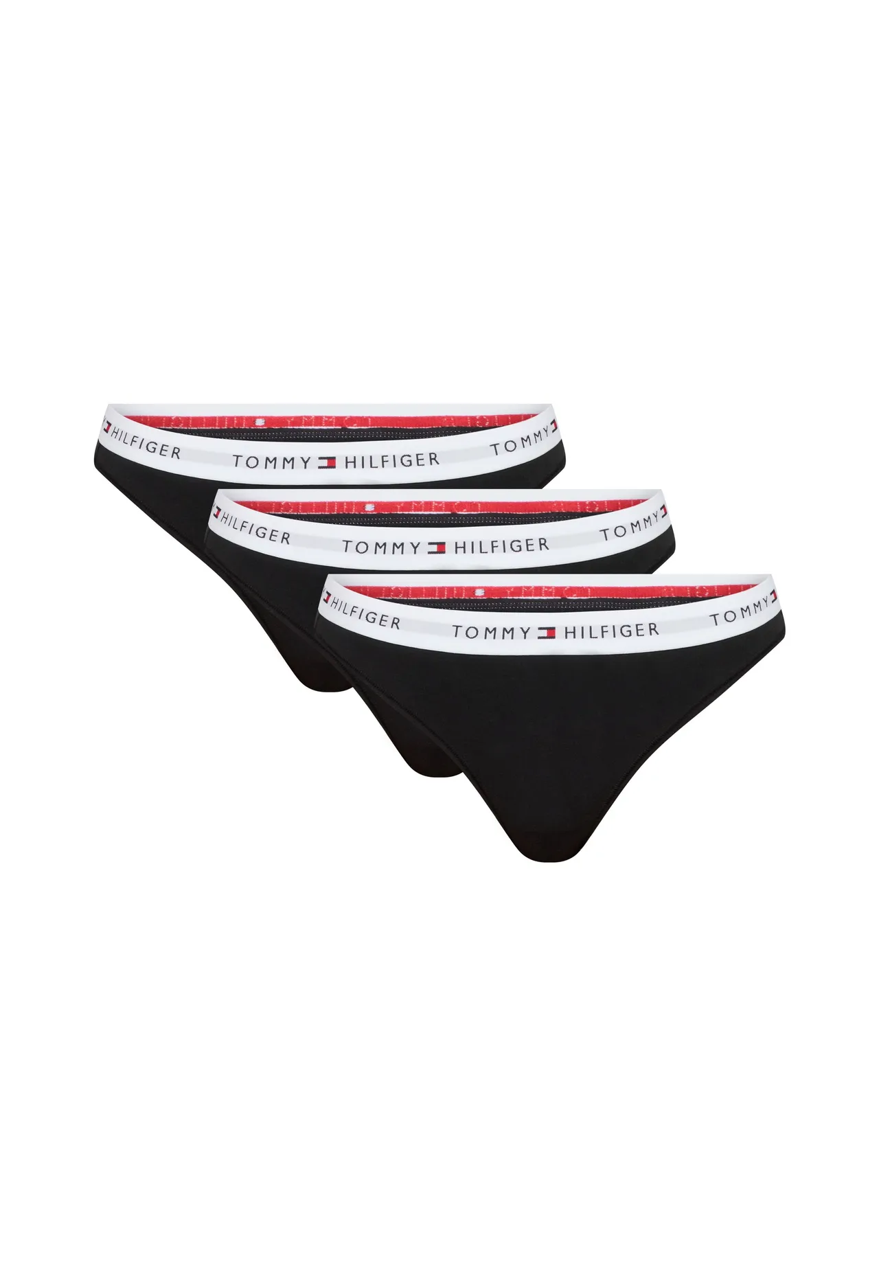 Schwarze String-Slips aus Baumwollmischung 3er-Pack