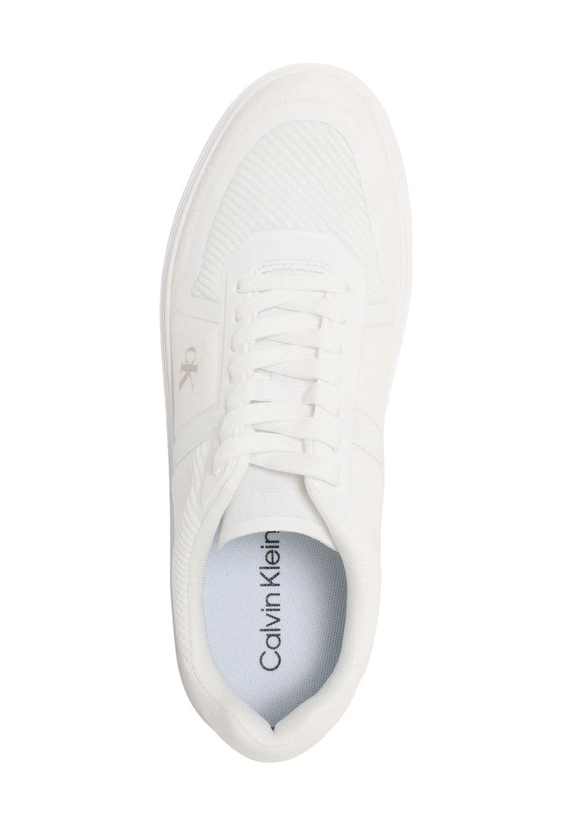 Minimalistischer weißer Mesh-Low-Top-Sneaker