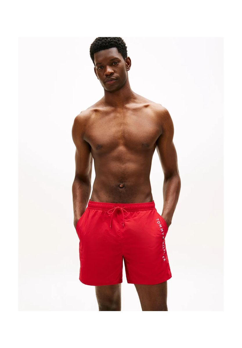 Herren Badeshorts in uni Rot