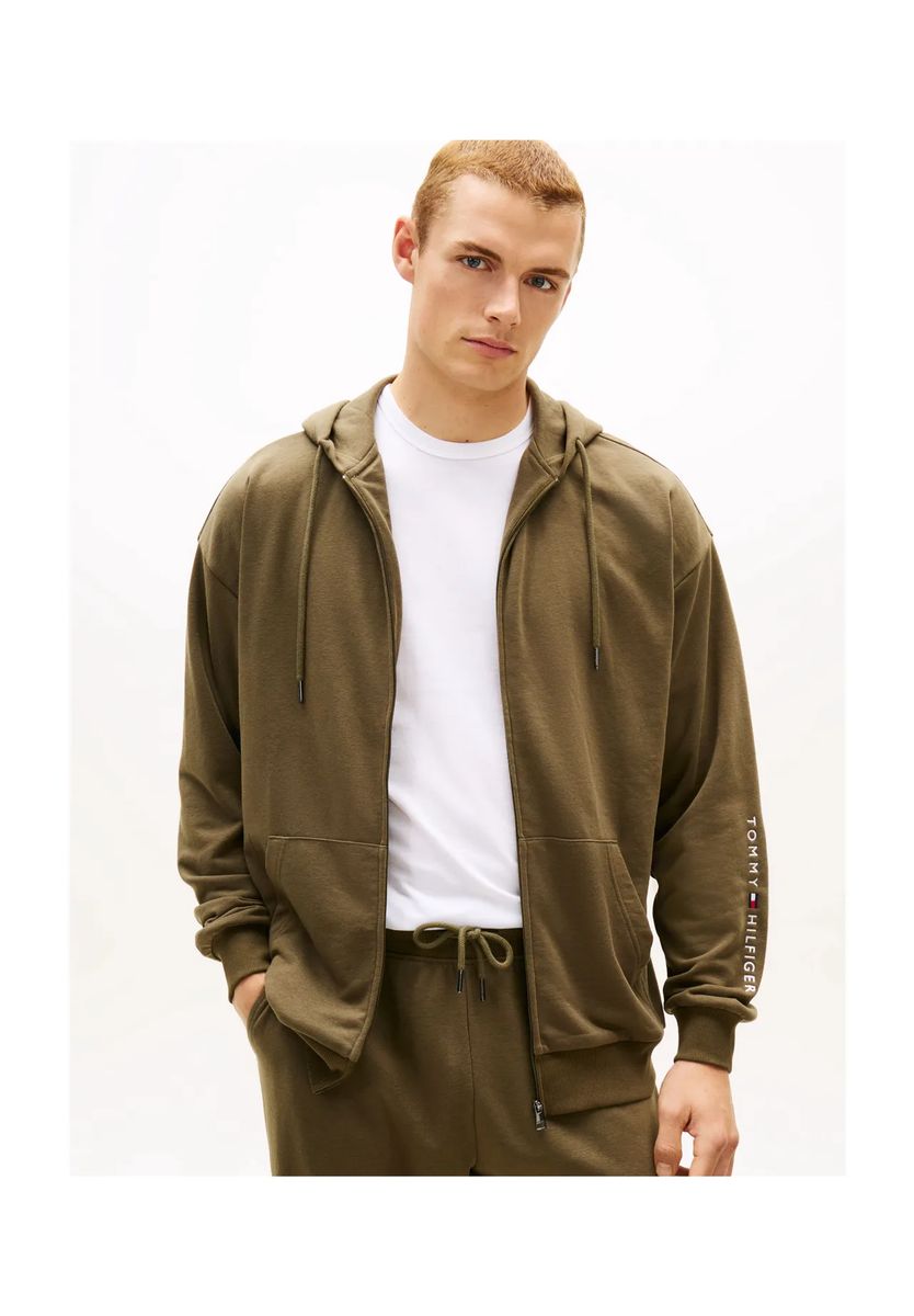 Kapuzenjacke mit Reißverschluss und lockerer Passform