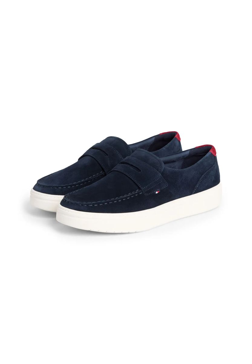 Marineblaues Wildleder Slip-On Loafer Sneaker