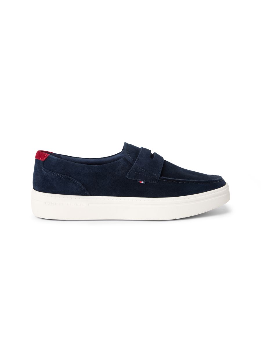 Marineblaues Wildleder Slip-On Loafer Sneaker