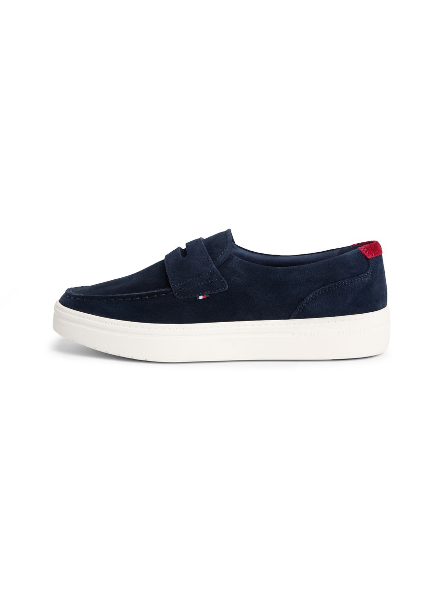 Marineblaues Wildleder Slip-On Loafer Sneaker