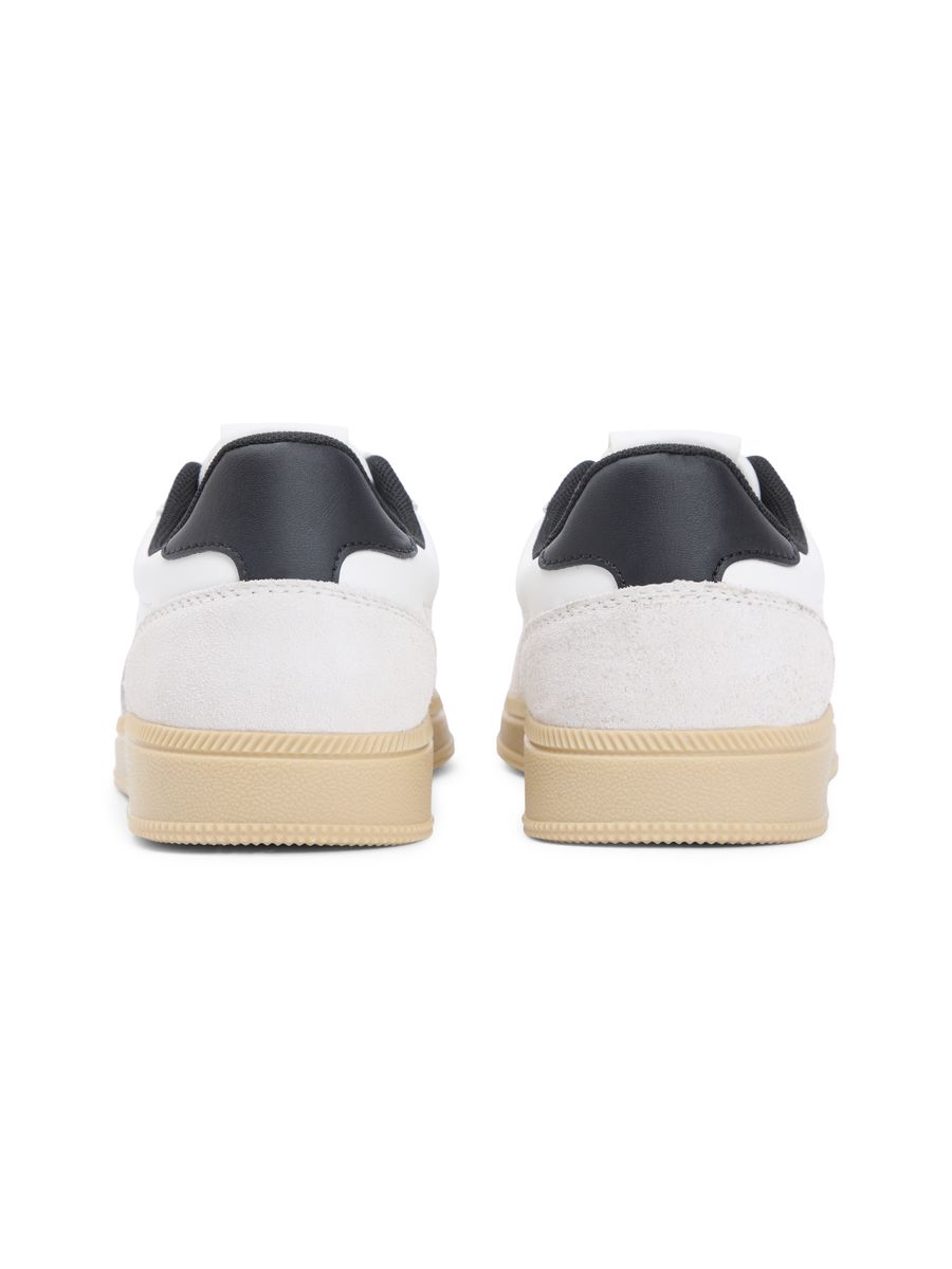 Flache Leder-Court-Sneakers
