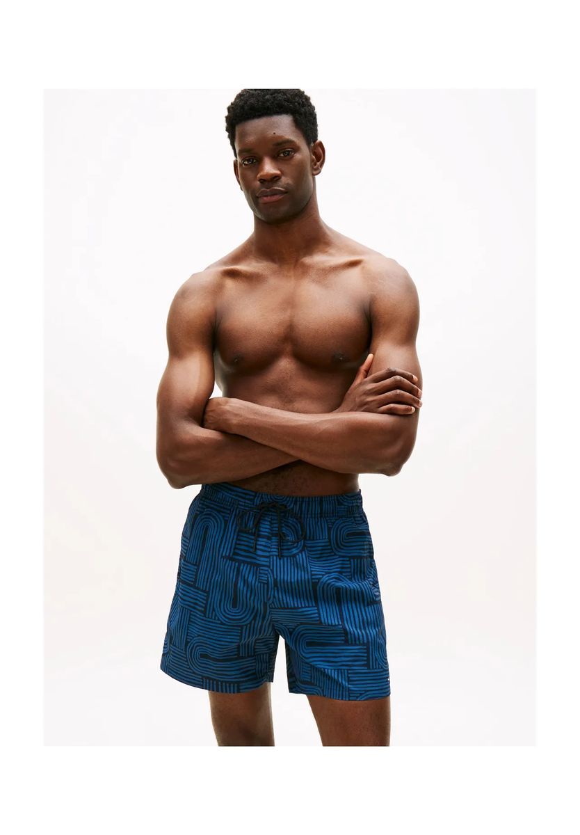 Schnelltrocknende Badeshorts für Herren mit Geometrie