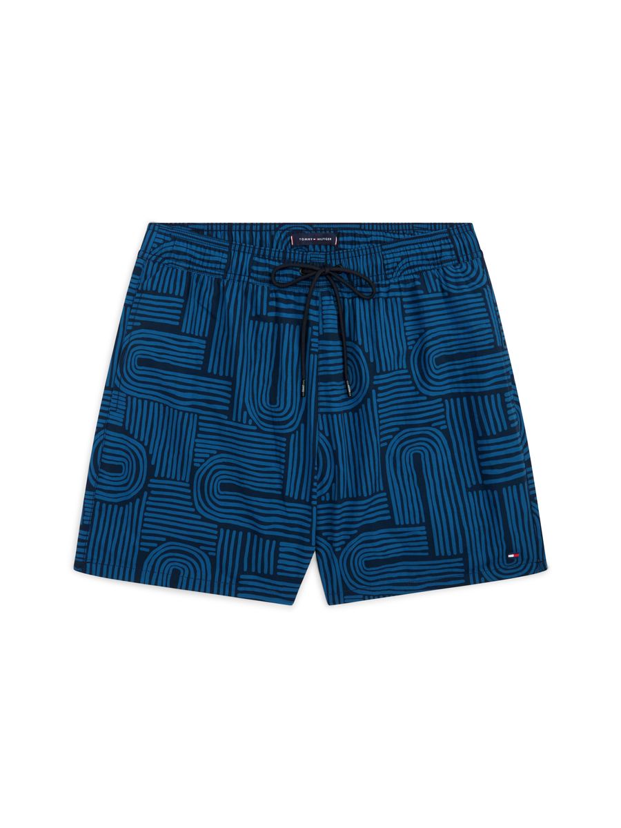 Schnelltrocknende Badeshorts für Herren mit Geometrie