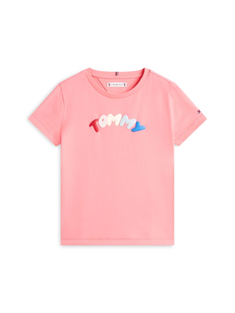 Klassisches Baumwoll-T-Shirt für Mädchen mit Logo