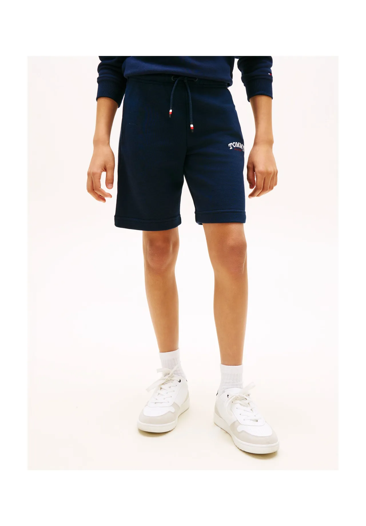 Marineblaue Shorts aus Frottee
