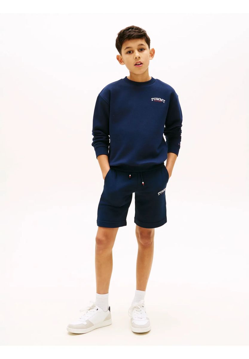Marineblaue Shorts aus Frottee