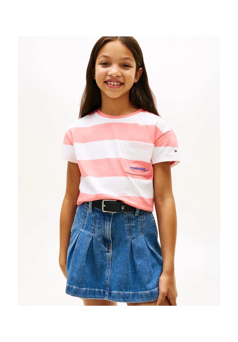 Gestreiftes Baumwoll-T-Shirt für Kinder