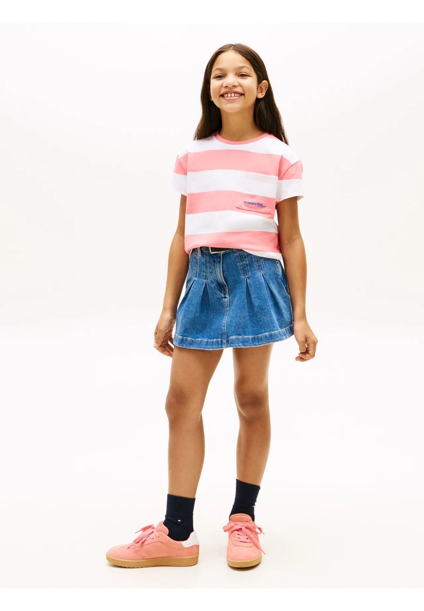 Gestreiftes Baumwoll-T-Shirt für Kinder