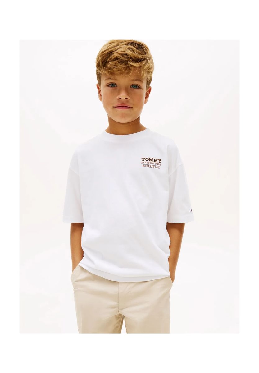 Kinder Weißes T-Shirt mit Grafikprint