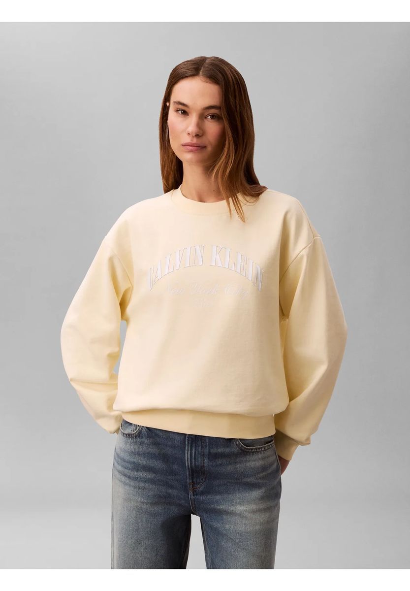 Sweatshirt aus Baumwolle mit Logo, Relaxed Fit