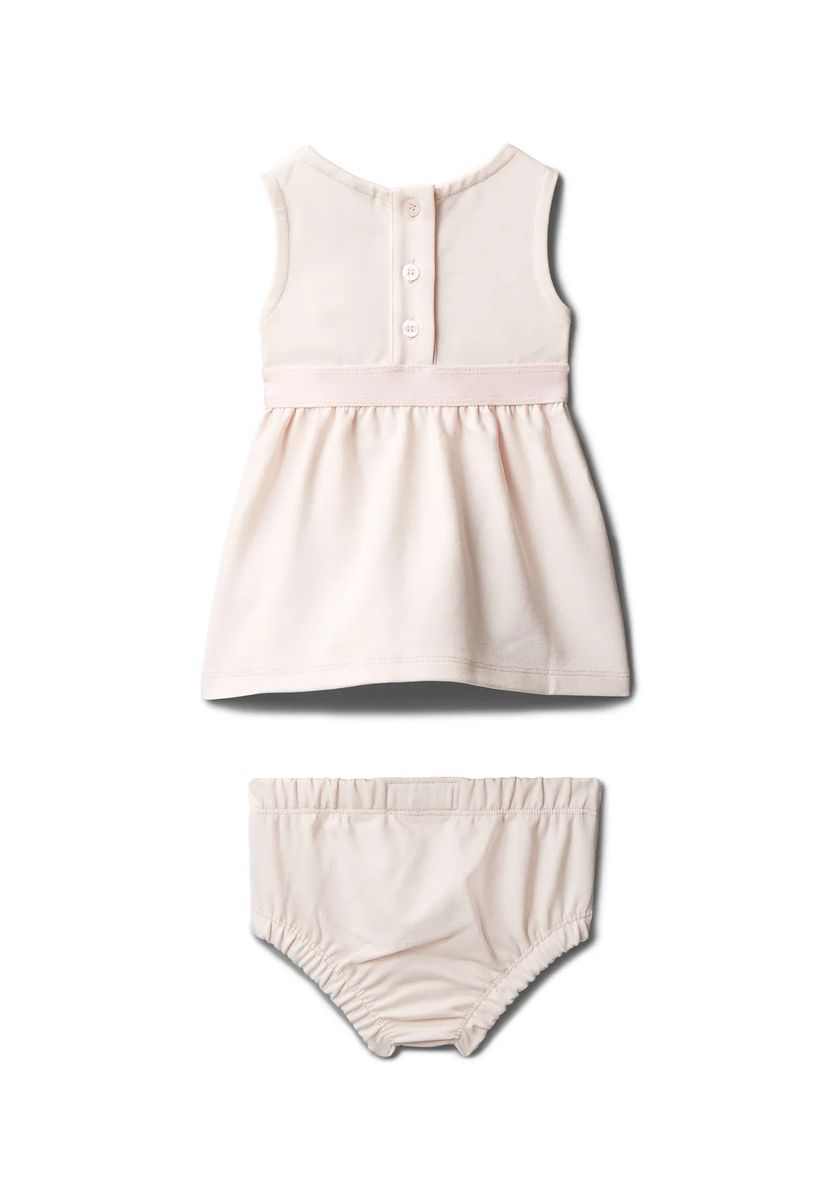 Ärmelloses Babykleid mit Windelhöschen