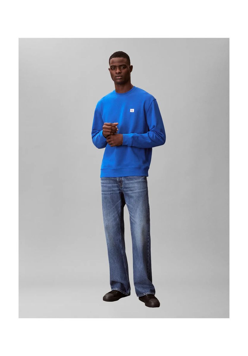 Locker geschnittenes Baumwoll-Rundhals-Sweatshirt