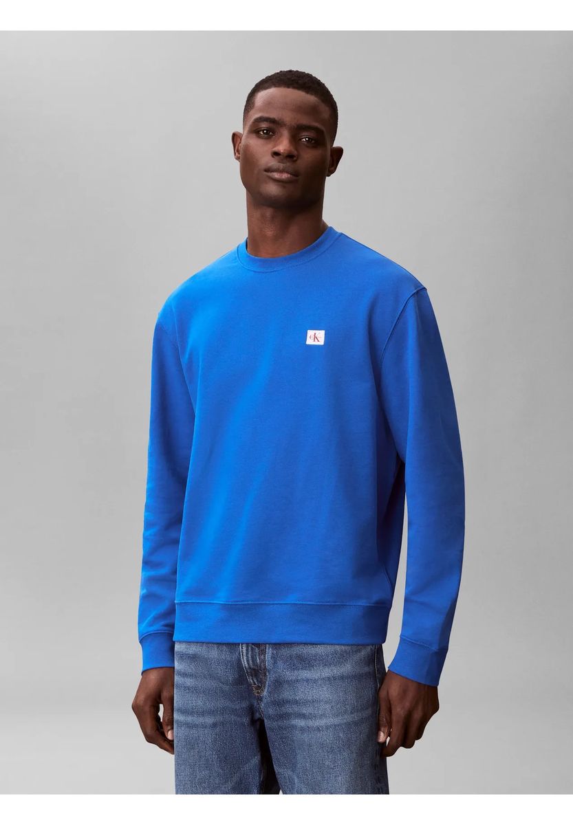 Locker geschnittenes Baumwoll-Rundhals-Sweatshirt