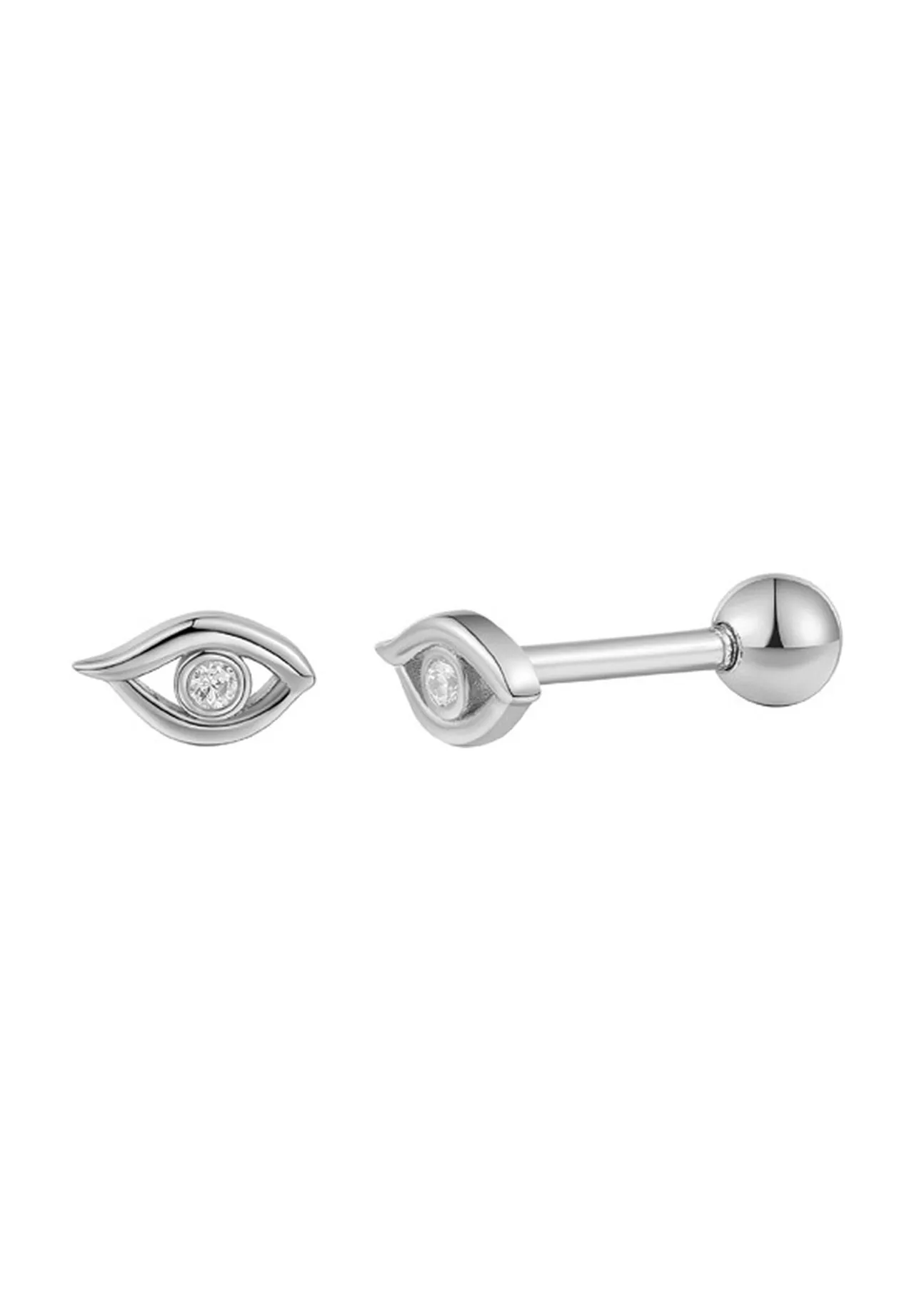 Silber Piercing mit Zirkonia