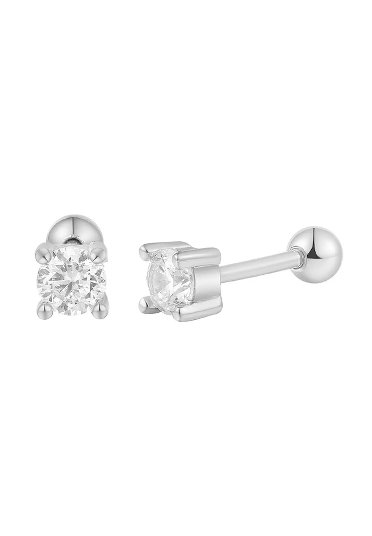 XENOX Damen Ohrpiercing 925er Silber mit Zirkonia, GOLD, 99