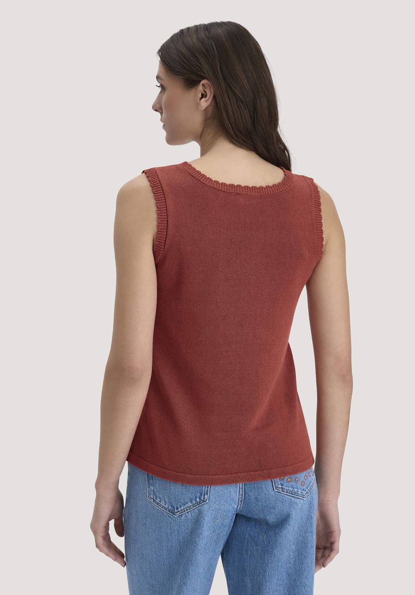 Strick-Tanktop aus Leinenmischung