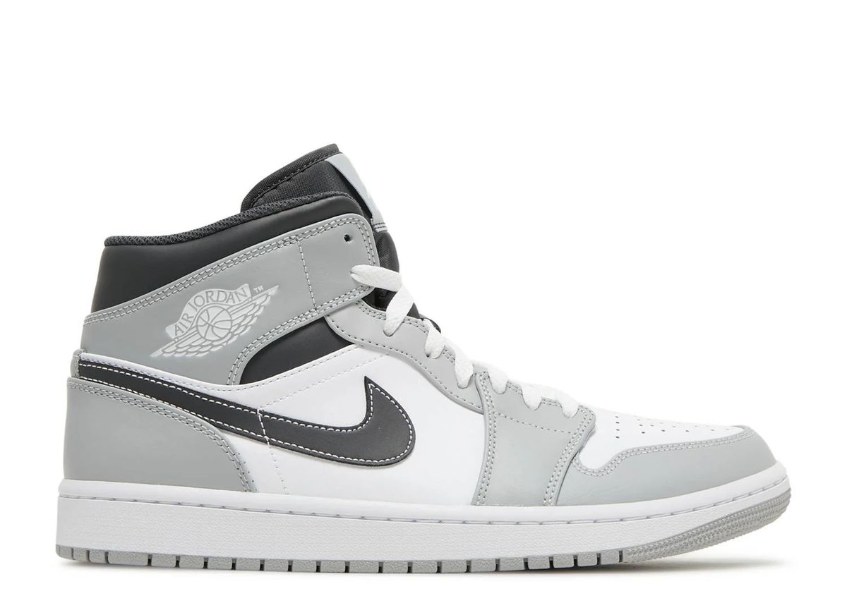 Vielseitiger Grau-Weißer Mid-Top Sneaker