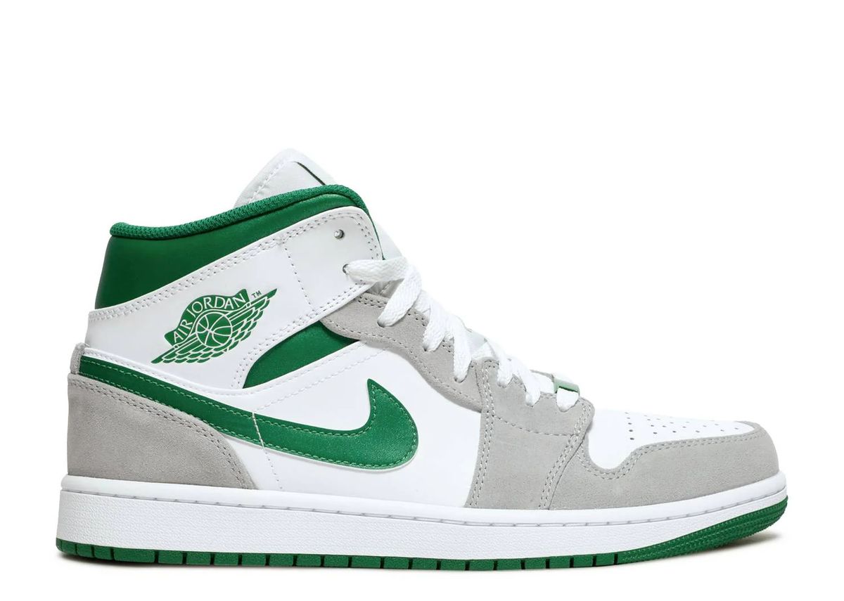 Air Jordan 1 Mid Grau Grün Sneaker