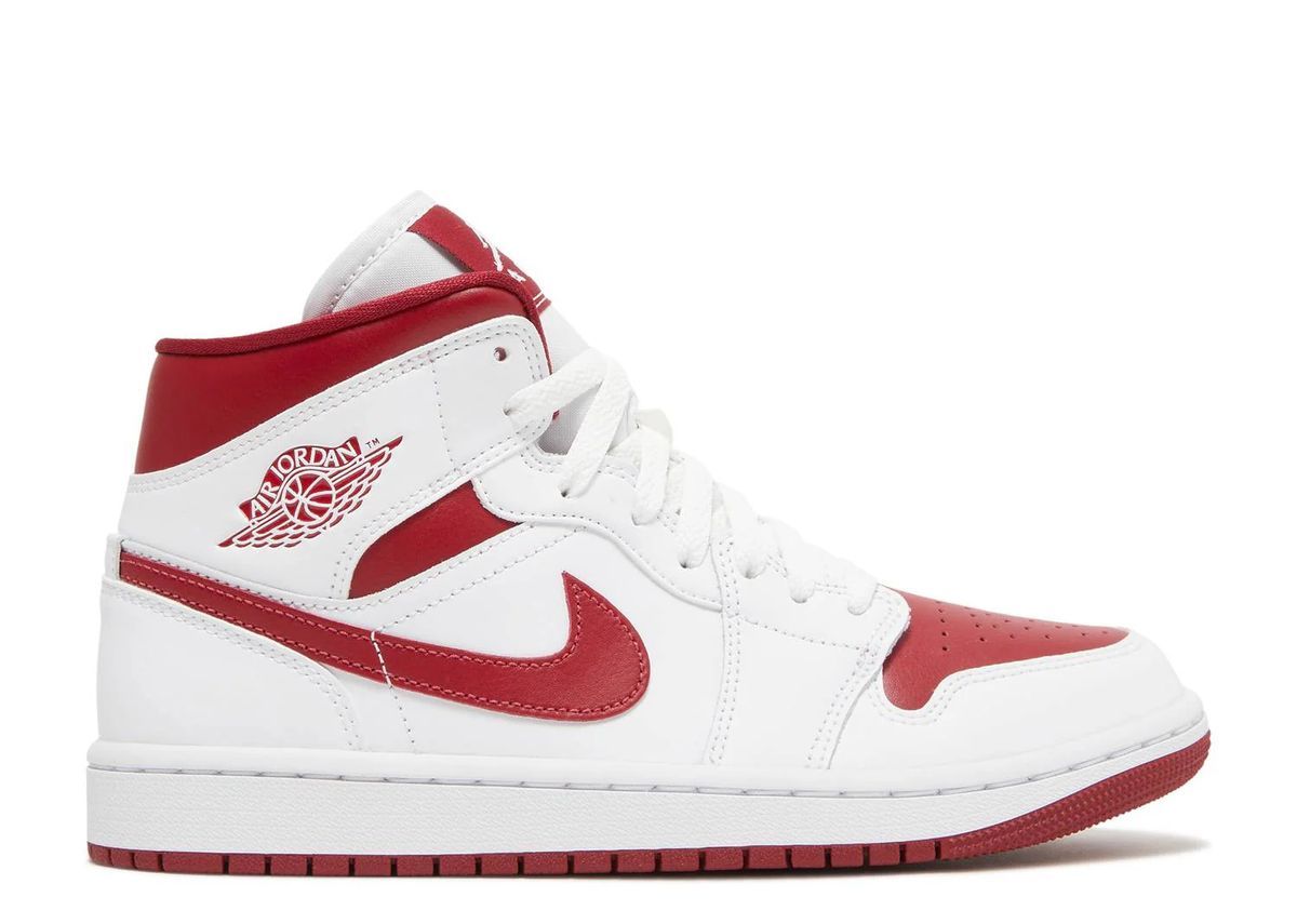 Zweifarbiger Mid-Top-Sneaker aus Leder