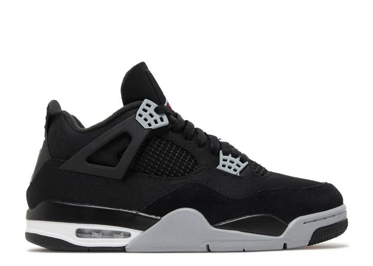 Air Jordan 4 Black Canvas Sneaker