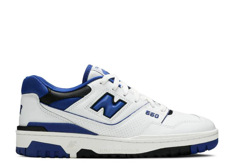 Weiß-blaue New Balance 550