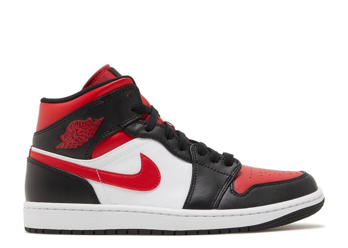 Air Jordan 1 Mid Bred Toe Sneaker