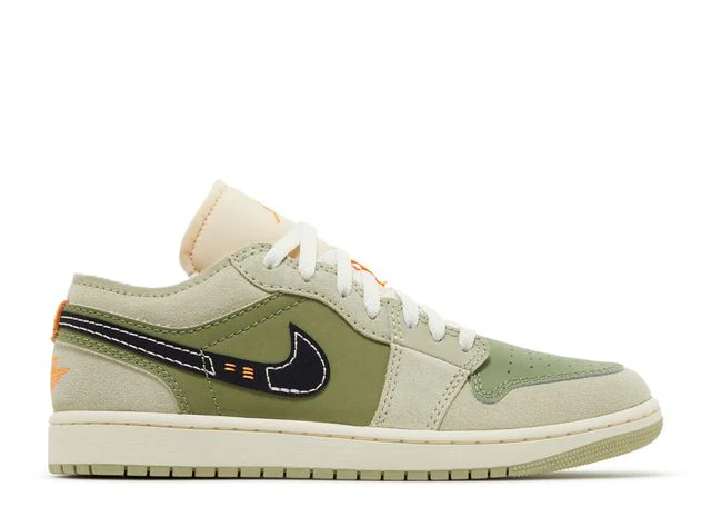 Olivgrüner Wildleder Sneaker Low-Top