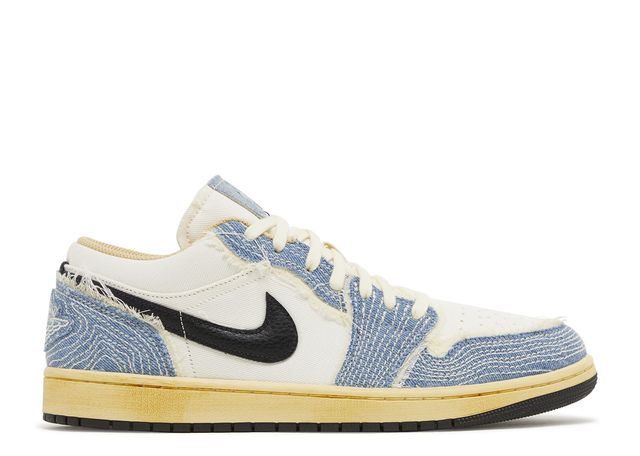 Sneaker mit Distressed Denim-Design