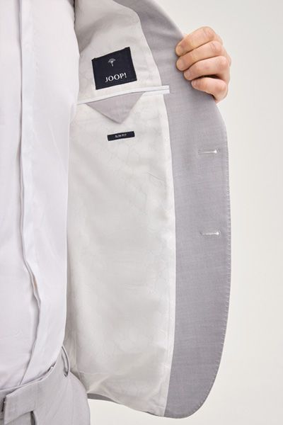 Joop! Herby Hellgraues Hochzeitssakko Slim Fit Viskose-Wolle
