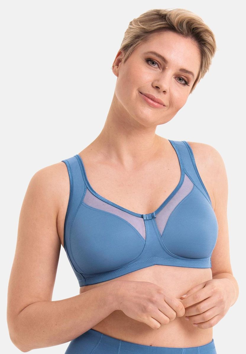 Bügelloser BH mit vollständiger Abdeckung und Mesh-Detail