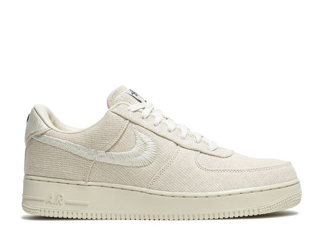 Beige Hanf Canvas Air Force 1 Sneakers