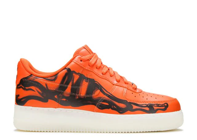 Orange Skeleton Halloween Low Sneakers