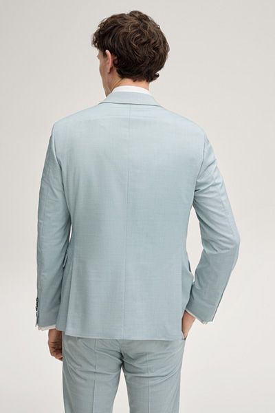 JOOP! Herby Salbeigrün Texturiertes Hochzeitssakko Viskosemischung