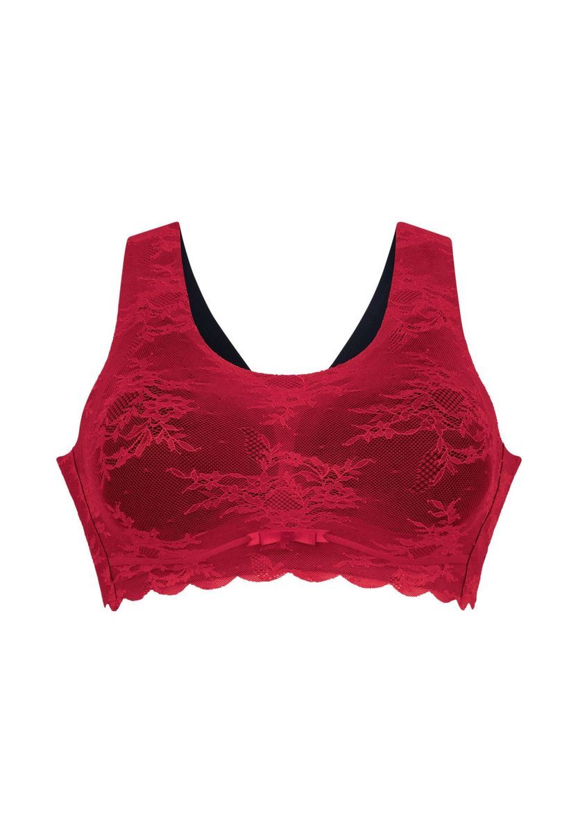 Spitzen-Bralette mit gewelltem Saum