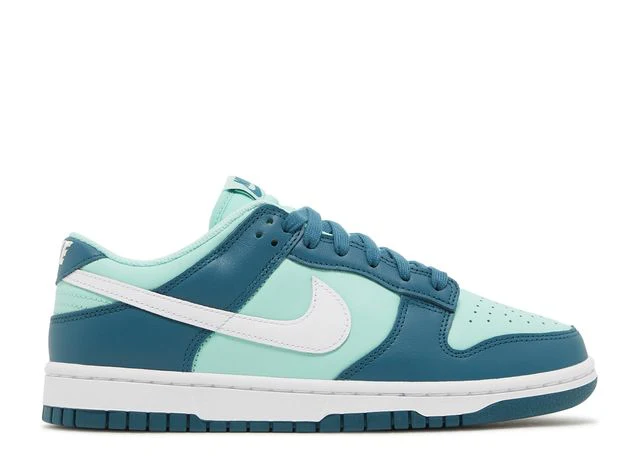Türkis-weißer Low-Profile-Sneaker