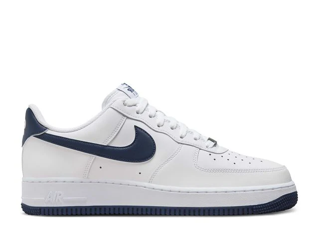 Air Force 1 Weiß Marineblaue Turnschuhe