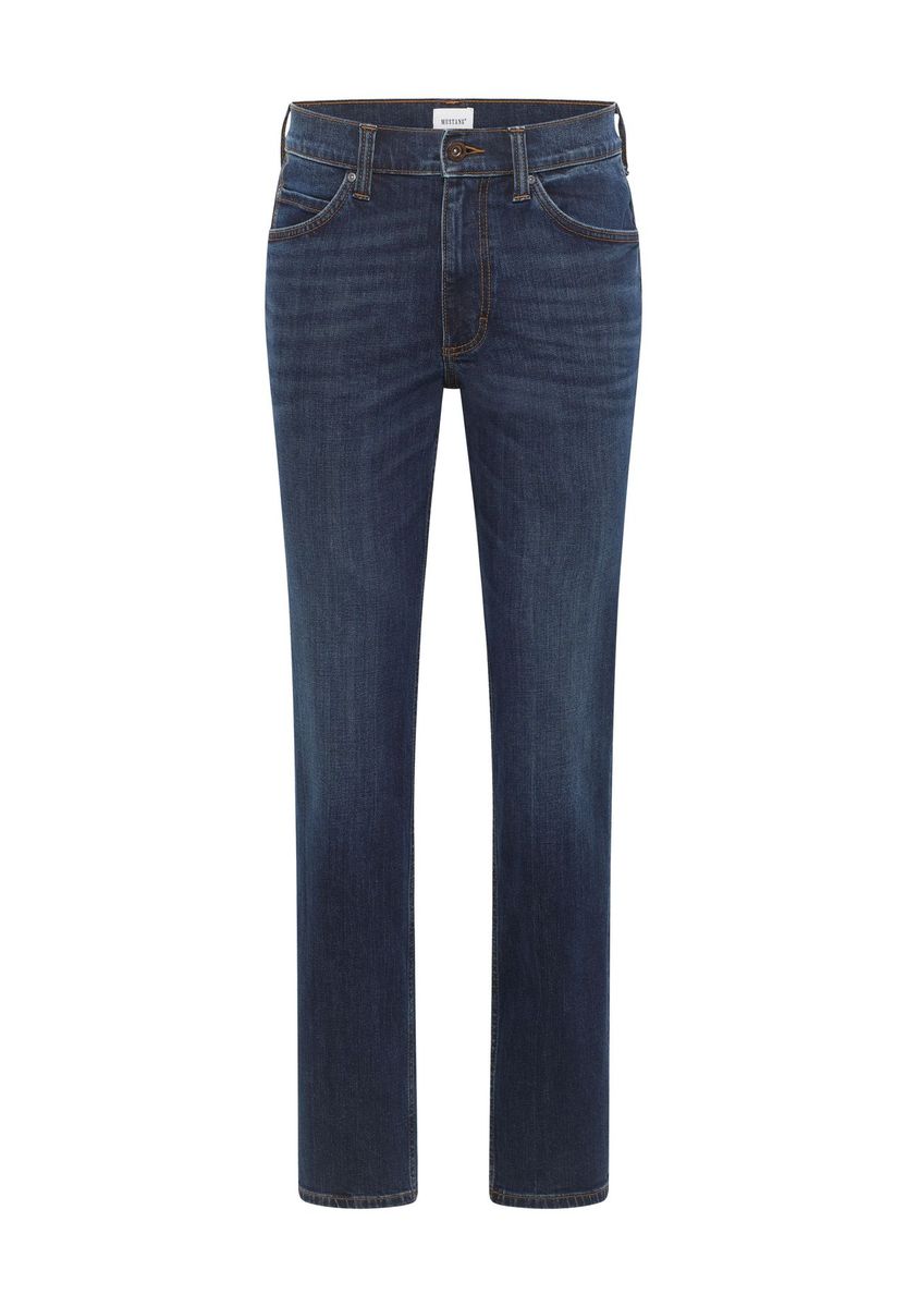 Herren Straight Fit Jeans mit dunkler Waschung