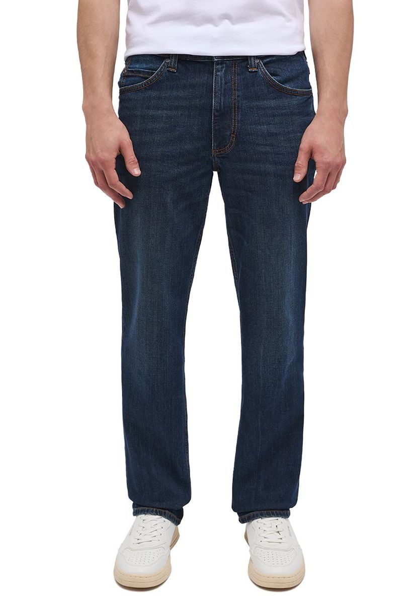 Herren Straight Fit Jeans mit dunkler Waschung