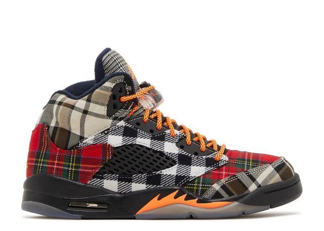 Air Jordan 5 Plaid Patchwork Turnschuhe