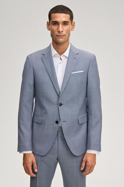 JOOP! Herby Blau Meliert Woll Slim Fit Sakko