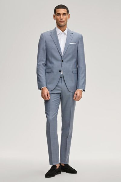 JOOP! Herby Blau Meliert Woll Slim Fit Sakko