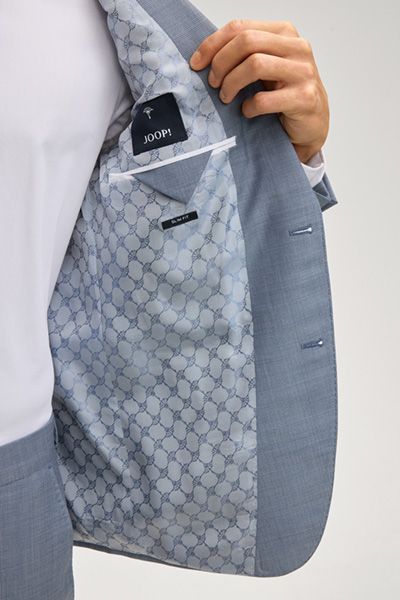 JOOP! Herby Blau Meliert Woll Slim Fit Sakko