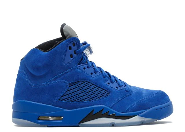Blaue Wildleder Air Jordan 5 Sneaker
