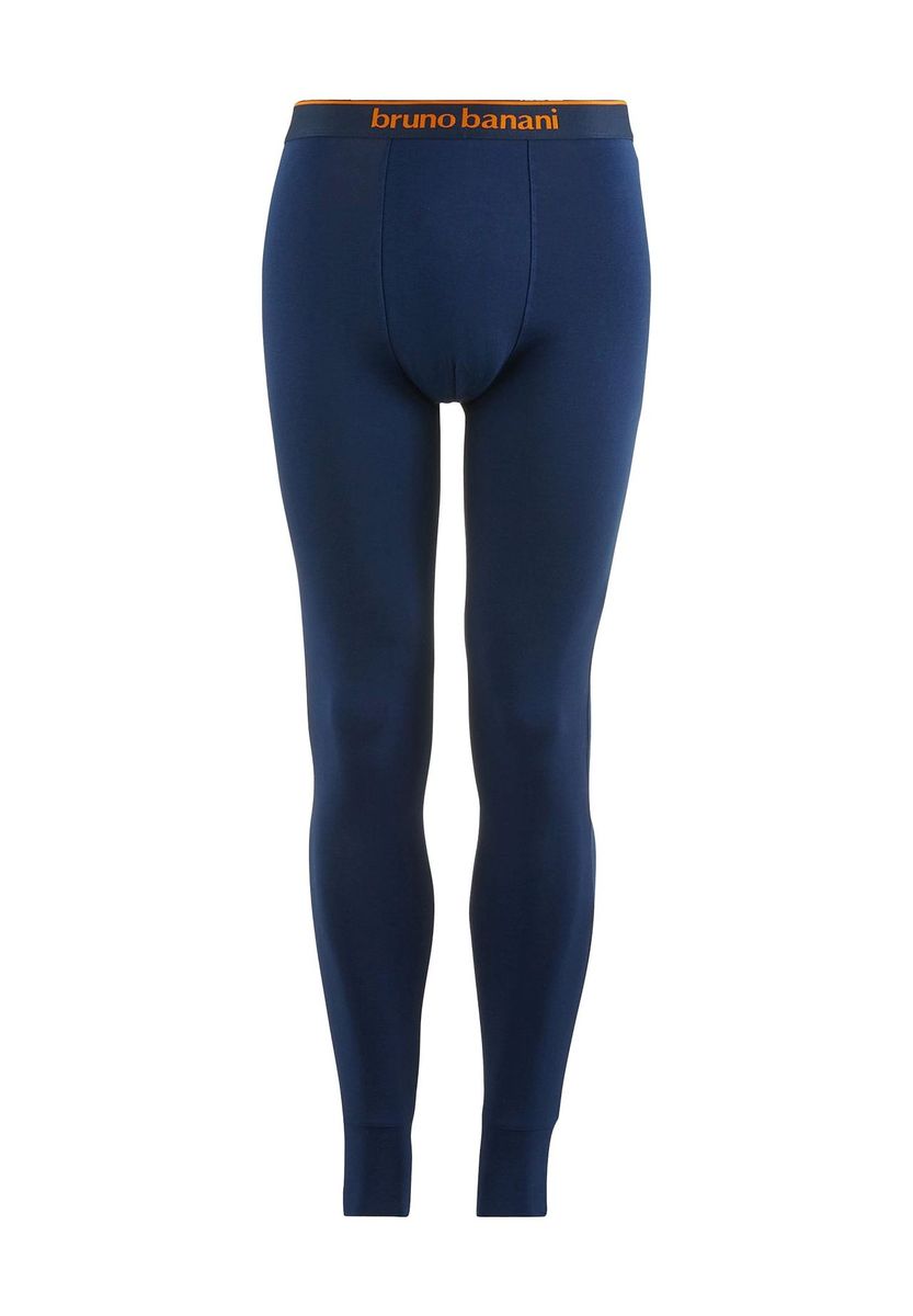 Lange Unterhose aus blauem Baumwollmischgewebe für Herren